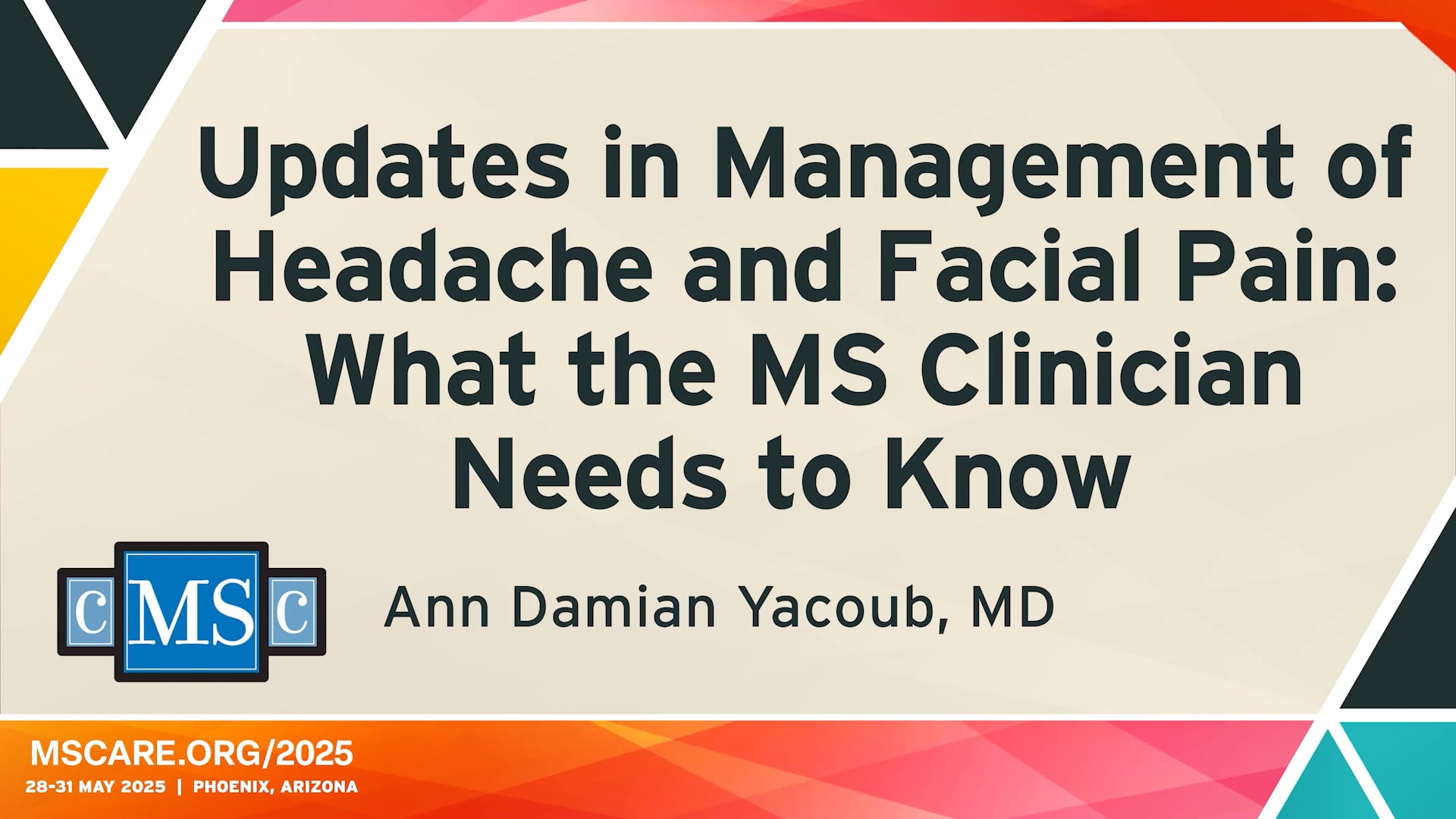 Updates in Management of Headache and Facial Pain What the MS Clinician Needs to Know